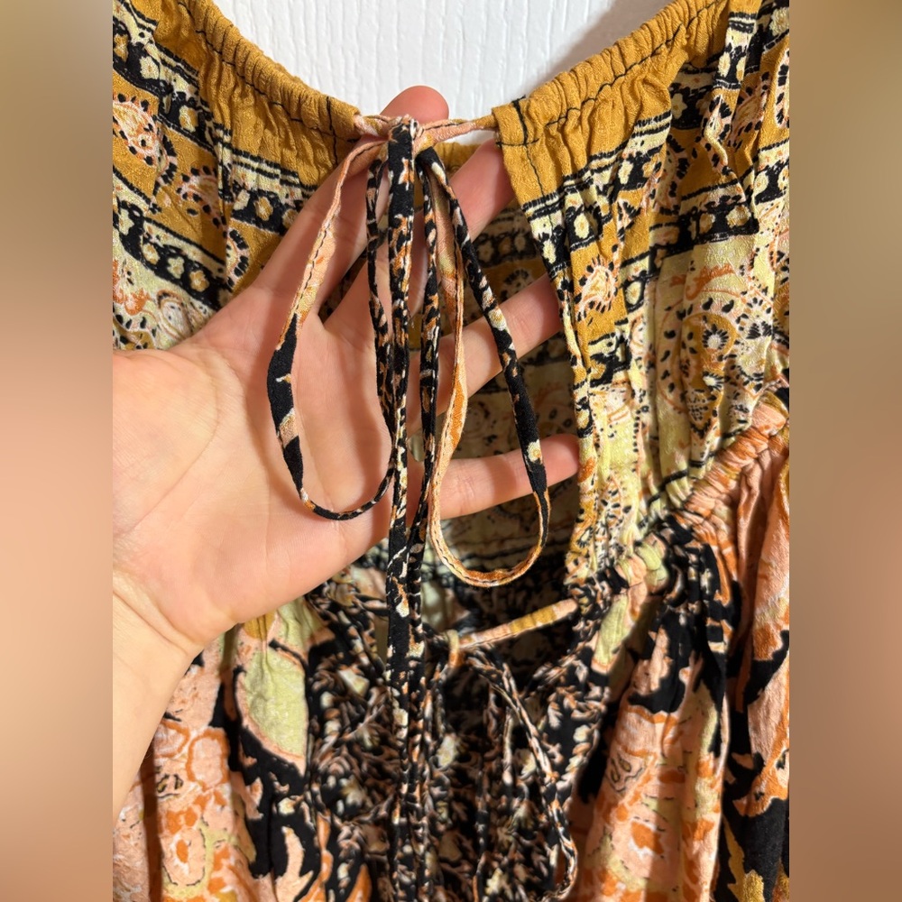 Free People Intimately Bali Mariposa Patterned Colourful Mini Slip Dress Medium - Picture 7 of 16